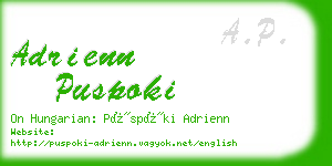 adrienn puspoki business card